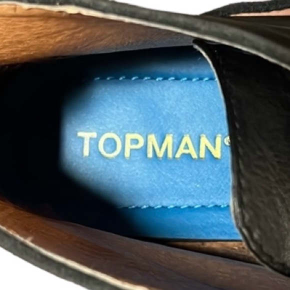 Topman Men’s Black Leather Lace Up Ankle Boots Size 41 - Picture 9 of 9